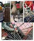 Rock Solid Electric Hydraulic Rebar Bender Straightener With Strong Copper Motor For Fast Clean Bends Portable Handheld Tool in use on rebar.