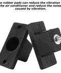 Heavy Duty Rubber Vibration Isolator Mounting Brackets With 12 Pack Anti Vibration Pads For Mini Split Hvac Condenser Units, black rubber pads.