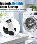 Top Shelf Washer Start Capacitor And Bracket Kit Compatible With GE And Hotpoint Models To Kick Your Motor Back In Gear For Silky Smooth Cycles Includes Solid Hardware Wh12x27614 Straight Shot on kitchen counter.