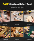 Badass Mini Cordless Rotary Tool And Angle Grinder Kit With Five Adjustable Speed Levels for engraving, polishing, drilling, and grinding.
