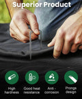 Heavy Duty 6 Inch U Shaped Landscape Staples Pack Of 50 For Weed Barrier Fabric And Landscape Fabric And Lawn Edging Galvanized Steel Ground Pins For Strong Hold In Garden And Yard installation