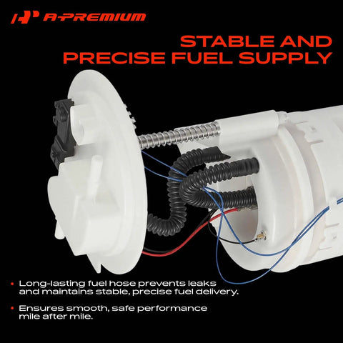 Electric Fuel Pump Module Assembly With Pressure Sensor Oem Replacement Direct Fit For Hyundai Santa Fe And Kia Sorento showing fuel hose and wiring details.