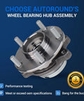 Direct Replacement Front Wheel Hub And Bearing Assembly With Abs Sensor For Nissan Murano And Quest, 5-lug design, durable metal construction.