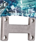 Heavy Duty I Shaped Screw Plate Clamping Fastener For Robotics 304 Stainless Steel modular connector close-up with threaded holes.