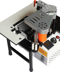 Edge Banding Machine For Woodworking With Double Sided Glue System, Adjustable Speed, Thickness 0.3-3mm on a worktable