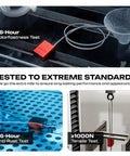Adjustable Steel Cable Padlock With 3 Keys, 3.28 Feet Long, Weatherproof Aluminum Lock undergoing colorfastness, anti-rust, tensile tests.