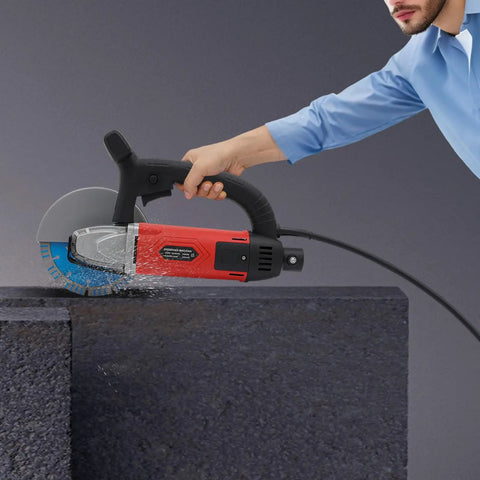 Professional 3000W Corded Circular Saw With Pure Copper Motor And 7000 RPM Water Cooled Wet Dry Cutting Machine in use on stone