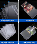 Lock In Your Deck With These Hella Tough Three By Four Trading Card Sleeves featuring ultra clear, durable material and smooth corners for protection.