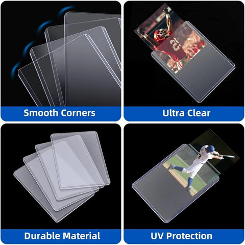 Lock In Your Deck With These Hella Tough Three By Four Trading Card Sleeves featuring ultra clear, durable material and smooth corners for protection.