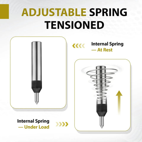Pro Grade Adjustable Spring Loaded Tap Guide For Precise Tap Alignment And Square Start with internal spring mechanism shown
