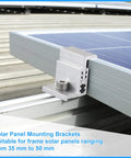 Built Like A Tank 40 Pack Solar Panel End Clamps With Adjustable Aluminum Mounting Brackets on solar panel rails