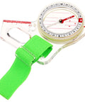 Directional Thumb Orienteering Compass Handheld Outdoor Navigation Tool For Hiking And Camping with green strap