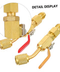 Three Piece Heavy Duty Solid Brass Ball Valves That Slide Into Tight Spaces Like A Dream And Deliver A Bulletproof Shut Off With No Sweat Hook Up For Any Plumbing Or HVAC Project, showing detailed connector and lever.