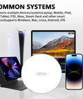 Magnetic Portable SSD 1TB For iPhone MagSafe shown with laptop, tablet, PlayStation, and iPhone, illustrating compatibility.