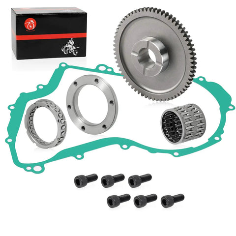 Starter Clutch One Way Bearing Gear Idler Gasket Kit For Yamaha Big Bear 350 400 components including seals and screws.