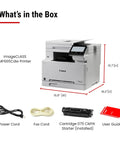 Image showing contents of box: Color Wireless Duplex Laser Printer All In One With Copier Scanner Fax And Auto Document Feeder Fast 22 PPM