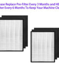 EPI-328 Replacement Filter Bundle For Air Purifier NS320 And EPI-328 Models, showing 2 HEPA filters and 4 pre-filters.