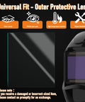 Real Deal Clear Welding Helmet Lenses Replacement Cover Universal Fit Heavy Duty for 4.5x5 helmets with simple installation.