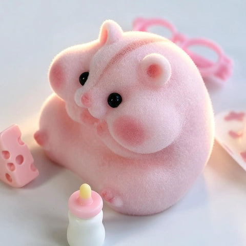 Totally Sweet Handmade Squishy Hamster Toy For Chill Out Vibes, Ultra Soft Food Grade Silicone Fidget Squeeze Stress Relief.