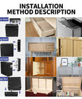 Installation method for 2 Pack RFID Cabinet Lock System With NFC Unlock for drawers, sliding doors, cabinets, and storage boxes.
