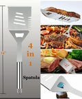 20 Piece Grilling Accessories Set For Outdoor Barbecue With Apron And Carry Bag Includes Long Spatula Tongs Fork Basting Brush