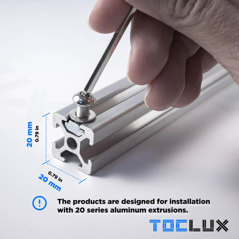 Rock Solid 680 Pieces M5 T Slot Nut And Screw Kit Pack With Heavy Duty Slide And Drop In T Nuts Including Stainless Fasteners And Washers Game Ready For 20 Series Aluminum Extrusion Frames, screw installation on T-slot.