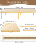 Folding Picnic Table With Table Runner Portable Boho Wooden Table 80 By 30 Inches With Adjustable Heights dimensions.