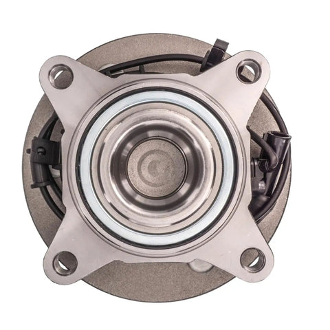 Heavy Duty Rear Wheel Hub Bearing Assembly For 2003 2004 2005 2006 Ford Expedition And Lincoln Navigator top view with steel and wiring.