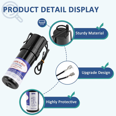 SPP6 Hard Start Kit For Air Conditioner shown with sturdy materials and upgraded design for reliable performance.