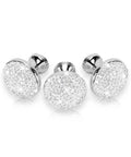 4 Pack Bling Cabinet Knobs Round Crystal 30mm White With Screw ABS Material Sparkling Decoration Drawer Pulls