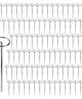 Heavy Duty Six Inch 8 Gauge Galvanized Landscape Staples For Lawn And Garden, Tough As Nails SOD Pins, 100 Pack, displayed in grid form