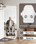 Built Tough Hydraulic Door Closer With Silent Action And Adjustable Speed For Residential Or Light Commercial Entry Doors Supporting 55 to 99 Pounds Crisp White Finish And Zero Fuss Mounting Template Pack, showing speed adjustment features.