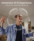 Person enjoying music with Wireless Earbuds With Active Noise Cancellation And Smart Touch Charging Case, immersive sound experience.