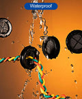 Five Pack Rubber Grommets Black 1-1/4 Inch Outer Diameter, 1-1/8 Inch Inner Diameter, waterproof feature with cables and waterdrops.