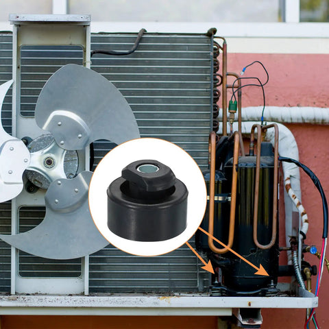 Tough As Nails 1.6X1.2 Inch Rubber Mounting Feet And Anti Vibration Pads on refrigeration compressor with cooling fan.