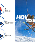 How to use the Sleek Ski Wall Mount and Snowboard Storage Rack for Garage Walls in three steps.