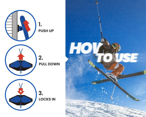 How to use the Sleek Ski Wall Mount and Snowboard Storage Rack for Garage Walls in three steps.