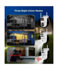 Badass Dual Lens 8Mp Ptz Wifi Security Camera With AI Human Detection And Auto Tracking Hella Crisp Night Vision options shown.