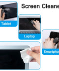 Using 2 In 1 Screen Cleaner Kit With Mist Spray And Refill Microfiber Cloth For Cleaning Tablet, Laptop, Smartphone Screens