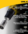 Image of a 5/8 inch diamond drill bit with a guide for use. Focus: Five Eighth Inch Diamond Drill Bit For Glass Tile Ceramic Porcelain And Granite Countertops.