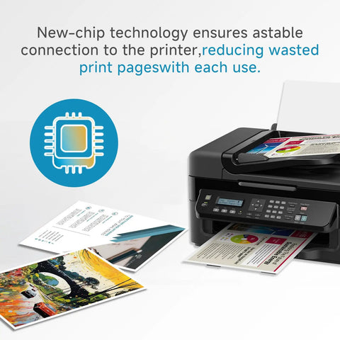 63XL Black And Color Ink Cartridge Combo Pack Easy Swap Replacement For DeskJet And Envy Printers printing pages in printer