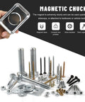 Heavy Duty Magnetic Tray Set For Tools And Fasteners, Stainless Steel Magnetic Trays Keep Screws Bolts Nuts Washers Pins From Spilling, 3.6 By 2.5 Inch Durable Automotive Shop Organizer For Keeping Parts Neat shown holding screws and bolts