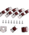 Heavy Duty Double Wheel Window And Door Pulley Replacement Rollers With Sweet Smooth Glide Premium Stainless Steel Sash Track Hardware showing stainless steel material and red wheels.