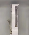 Side view of Ice Maker Replacement Part For Whirlpool Refrigerator W10873791 AP6026347 PS11738120, white plastic component