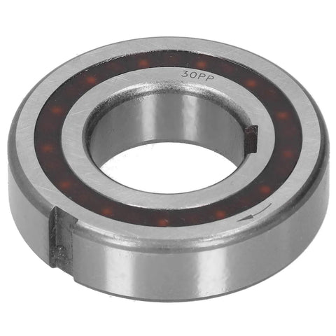 Professional Grade Heavy Duty Single Direction Sprag Bearing With Keyway 30 mm Bore showing dual keyway design and steel construction.
