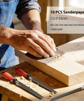 Using sandpaper from the 27 Piece Metal File Set With Flat Half Round Round And Triangle Files 12 Needle Files 10 Sandpapers And A Wire Brush For Metalworking And DIY Woodworking Made From T12 High Carbon Steel Durable For Any Shop Task.