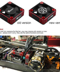 Heavy Duty 30mm RC Motor Cooling Fan With Heatsink, 28,000 RPM ESC Cooler For 540 550 Brushless Motors shown in two versions, black red