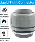 2 Pack 2 Inch NPT Liquid Tight Conduit Connector Heavy Duty Nonmetallic Straight PVC Electrical Fitting UL Listed