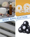 20 Pack White Nylon Bearing Balls Three Quarter Inch G2 Precision Solid Spheres shown in different applications including oils and tracks.