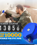 Nine Piece Set PVC Pipe Reamer Kit For Deburring And Edging One Half To Four Inch Pipes With Dual Blade Technology in use